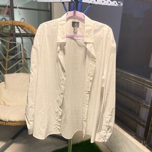 H&M Crisp White Button-Up Shirt